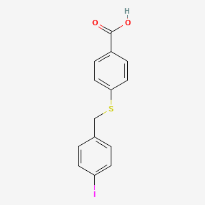 4-{[(4-Iodophenyl)methyl]sulfanyl}benzoic acid