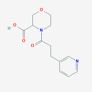 molecular formula C13H16N2O4 B7581263 4-(3-Pyridin-3-ylpropanoyl)morpholine-3-carboxylic acid 