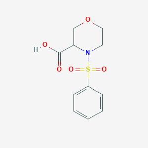 molecular formula C11H13NO5S B7581269 4-(Benzenesulfonyl)morpholine-3-carboxylic acid 