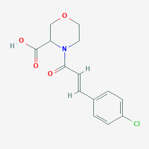 4-[(E)-3-(4-chlorophenyl)prop-2-enoyl]morpholine-3-carboxylic acid