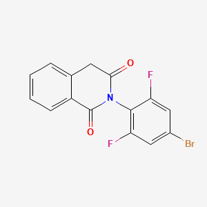 molecular formula C15H8BrF2NO2 B7581287 2-(4-bromo-2,6-difluorophenyl)-4H-isoquinoline-1,3-dione 