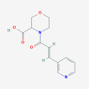 molecular formula C13H14N2O4 B7581306 4-[(E)-3-pyridin-3-ylprop-2-enoyl]morpholine-3-carboxylic acid 