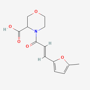 4-[(E)-3-(5-methylfuran-2-yl)prop-2-enoyl]morpholine-3-carboxylic acid