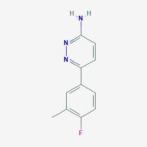 molecular formula C11H10FN3 B7581401 6-(4-Fluoro-3-methylphenyl)pyridazin-3-amine 