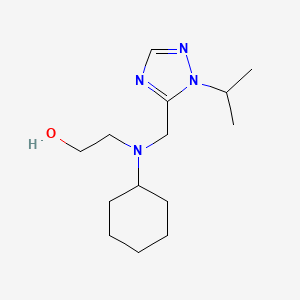 2-[Cyclohexyl-[(2-propan-2-yl-1,2,4-triazol-3-yl)methyl]amino]ethanol