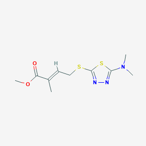 Methyl 4-((5-(dimethylamino)-1,3,4-thiadiazol-2-yl)thio)-2-methylbut-2-enoate