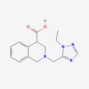 2-[(2-ethyl-1,2,4-triazol-3-yl)methyl]-3,4-dihydro-1H-isoquinoline-4-carboxylic acid