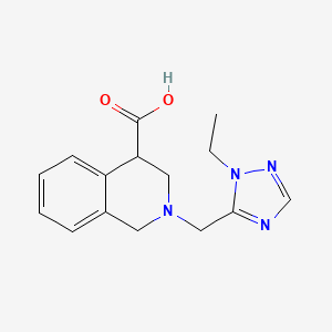 molecular formula C15H18N4O2 B7581440 2-[(2-ethyl-1,2,4-triazol-3-yl)methyl]-3,4-dihydro-1H-isoquinoline-4-carboxylic acid 