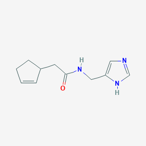 2-cyclopent-2-en-1-yl-N-(1H-imidazol-5-ylmethyl)acetamide