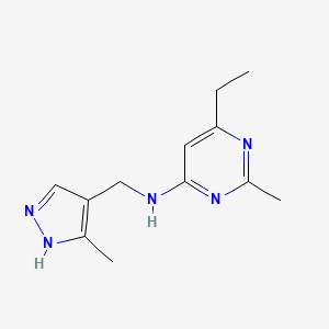 6-ethyl-2-methyl-N-[(5-methyl-1H-pyrazol-4-yl)methyl]pyrimidin-4-amine