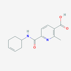 molecular formula C14H16N2O3 B7581557 6-(Cyclohex-3-en-1-ylcarbamoyl)-2-methylpyridine-3-carboxylic acid 