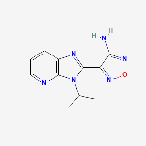 molecular formula C11H12N6O B7581566 4-(3-Propan-2-ylimidazo[4,5-b]pyridin-2-yl)-1,2,5-oxadiazol-3-amine 