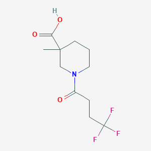 3-Methyl-1-(4,4,4-trifluorobutanoyl)piperidine-3-carboxylic acid