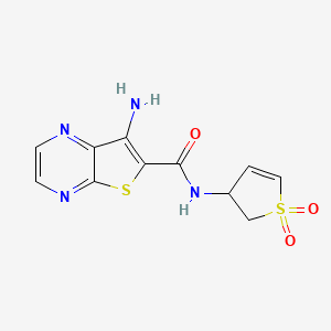 7-amino-N-(1,1-dioxo-2,3-dihydrothiophen-3-yl)thieno[2,3-b]pyrazine-6-carboxamide