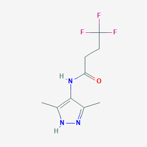 molecular formula C9H12F3N3O B7581601 N-(3,5-dimethyl-1H-pyrazol-4-yl)-4,4,4-trifluorobutanamide 