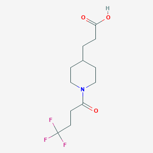 3-[1-(4,4,4-Trifluorobutanoyl)piperidin-4-yl]propanoic acid