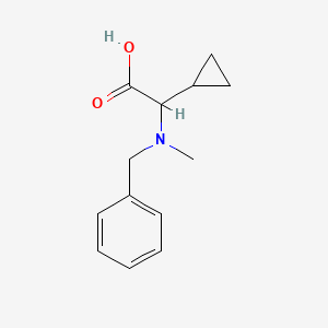 molecular formula C13H17NO2 B7581630 2-[Benzyl(methyl)amino]-2-cyclopropylacetic acid 