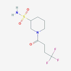 molecular formula C9H15F3N2O3S B7581647 1-(4,4,4-Trifluorobutanoyl)piperidine-3-sulfonamide 