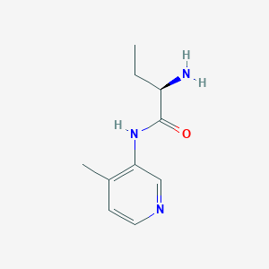 molecular formula C10H15N3O B7581667 (2R)-2-amino-N-(4-methylpyridin-3-yl)butanamide 