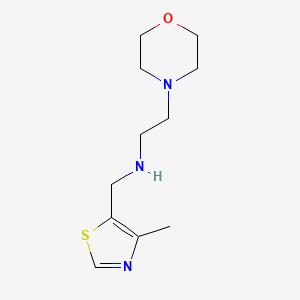 molecular formula C11H19N3OS B7581678 N-[(4-methyl-1,3-thiazol-5-yl)methyl]-2-morpholin-4-ylethanamine 