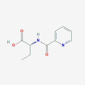 molecular formula C10H12N2O3 B7581683 (2R)-2-(pyridine-2-carbonylamino)butanoic acid 