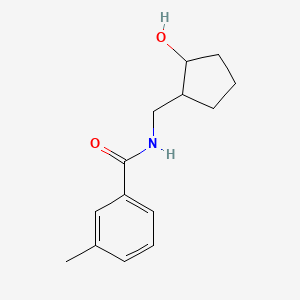 molecular formula C14H19NO2 B7581728 N-[(2-hydroxycyclopentyl)methyl]-3-methylbenzamide 