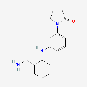 molecular formula C17H25N3O B7581741 1-[3-[[2-(Aminomethyl)cyclohexyl]amino]phenyl]pyrrolidin-2-one 