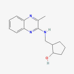 molecular formula C15H19N3O B7581749 2-[[(3-Methylquinoxalin-2-yl)amino]methyl]cyclopentan-1-ol 