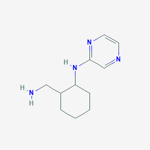 molecular formula C11H18N4 B7581755 N-[2-(aminomethyl)cyclohexyl]pyrazin-2-amine 