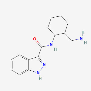 molecular formula C15H20N4O B7581760 N-[2-(aminomethyl)cyclohexyl]-1H-indazole-3-carboxamide 