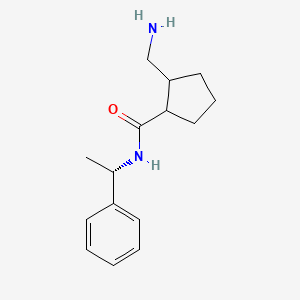 molecular formula C15H22N2O B7581764 2-(aminomethyl)-N-[(1S)-1-phenylethyl]cyclopentane-1-carboxamide 