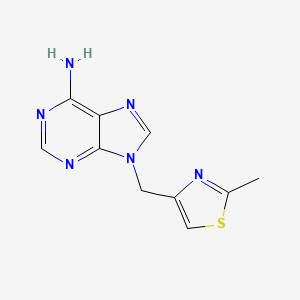 molecular formula C10H10N6S B7581780 9-[(2-Methyl-1,3-thiazol-4-yl)methyl]purin-6-amine 