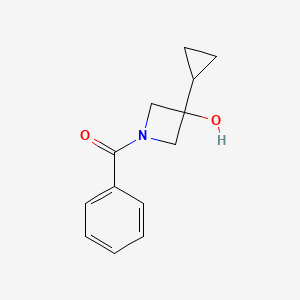 molecular formula C13H15NO2 B7581837 (3-Cyclopropyl-3-hydroxyazetidin-1-yl)-phenylmethanone 