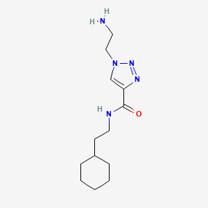 molecular formula C13H23N5O B7581851 1-(2-aminoethyl)-N-(2-cyclohexylethyl)triazole-4-carboxamide 