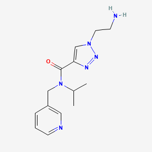 1-(2-aminoethyl)-N-propan-2-yl-N-(pyridin-3-ylmethyl)triazole-4-carboxamide