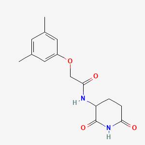 molecular formula C15H18N2O4 B7581858 2-(3,5-dimethylphenoxy)-N-(2,6-dioxopiperidin-3-yl)acetamide 