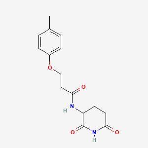 molecular formula C15H18N2O4 B7581872 N-(2,6-dioxopiperidin-3-yl)-3-(4-methylphenoxy)propanamide 