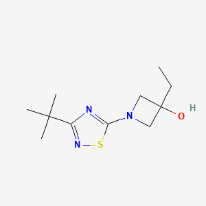 molecular formula C11H19N3OS B7581876 1-(3-Tert-butyl-1,2,4-thiadiazol-5-yl)-3-ethylazetidin-3-ol 