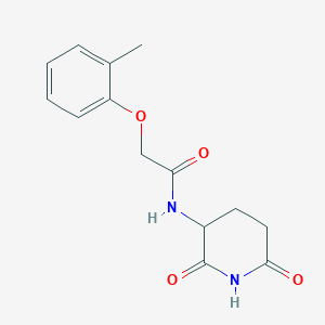 molecular formula C14H16N2O4 B7581878 N-(2,6-dioxopiperidin-3-yl)-2-(2-methylphenoxy)acetamide 