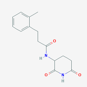molecular formula C15H18N2O3 B7581892 N-(2,6-dioxopiperidin-3-yl)-3-(2-methylphenyl)propanamide 
