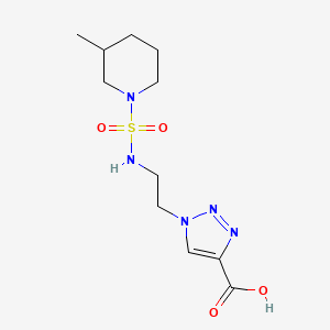 1-[2-[(3-Methylpiperidin-1-yl)sulfonylamino]ethyl]triazole-4-carboxylic acid