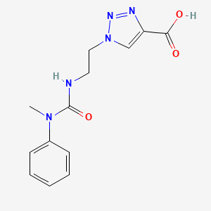 molecular formula C13H15N5O3 B7581916 1-[2-[[Methyl(phenyl)carbamoyl]amino]ethyl]triazole-4-carboxylic acid 