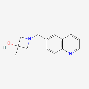 molecular formula C14H16N2O B7581936 3-Methyl-1-(quinolin-6-ylmethyl)azetidin-3-ol 