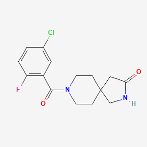 8-(5-Chloro-2-fluorobenzoyl)-2,8-diazaspiro[4.5]decan-3-one