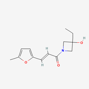 molecular formula C13H17NO3 B7581972 (E)-1-(3-ethyl-3-hydroxyazetidin-1-yl)-3-(5-methylfuran-2-yl)prop-2-en-1-one 