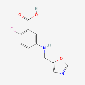 2-Fluoro-5-(1,3-oxazol-5-ylmethylamino)benzoic acid