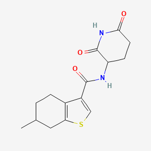 N-(2,6-dioxopiperidin-3-yl)-6-methyl-4,5,6,7-tetrahydro-1-benzothiophene-3-carboxamide