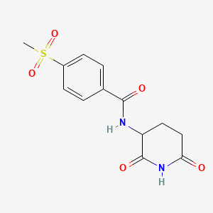 molecular formula C13H14N2O5S B7582081 N-(2,6-dioxopiperidin-3-yl)-4-methylsulfonylbenzamide 
