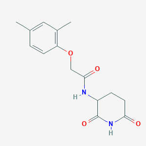 molecular formula C15H18N2O4 B7582115 2-(2,4-dimethylphenoxy)-N-(2,6-dioxopiperidin-3-yl)acetamide 