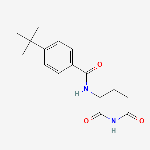 molecular formula C16H20N2O3 B7582123 4-tert-butyl-N-(2,6-dioxopiperidin-3-yl)benzamide 